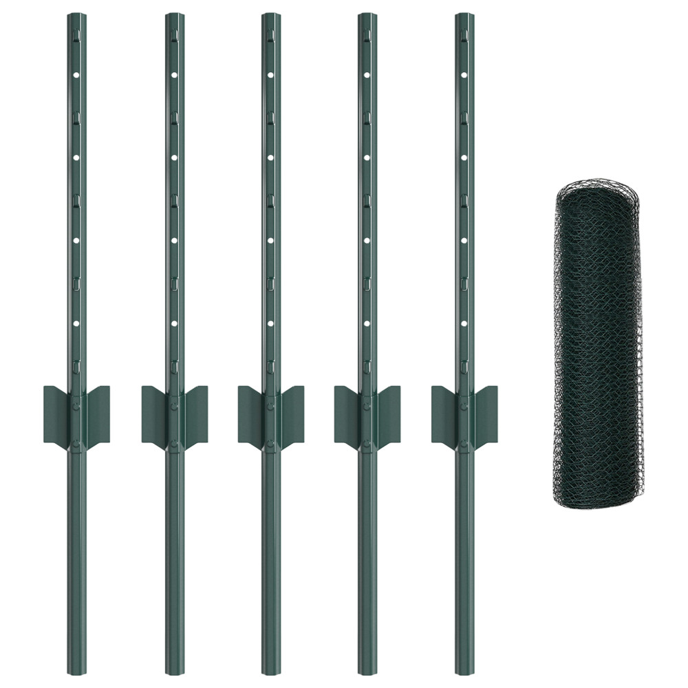Produktbild för Svetsat trådstängsel 10 x 0,4 m PVC-belagda stål Grön Mesh