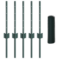 Produktbild för Svetsat trådstängsel 10 x 0,4 m PVC-belagda stål Grön Mesh