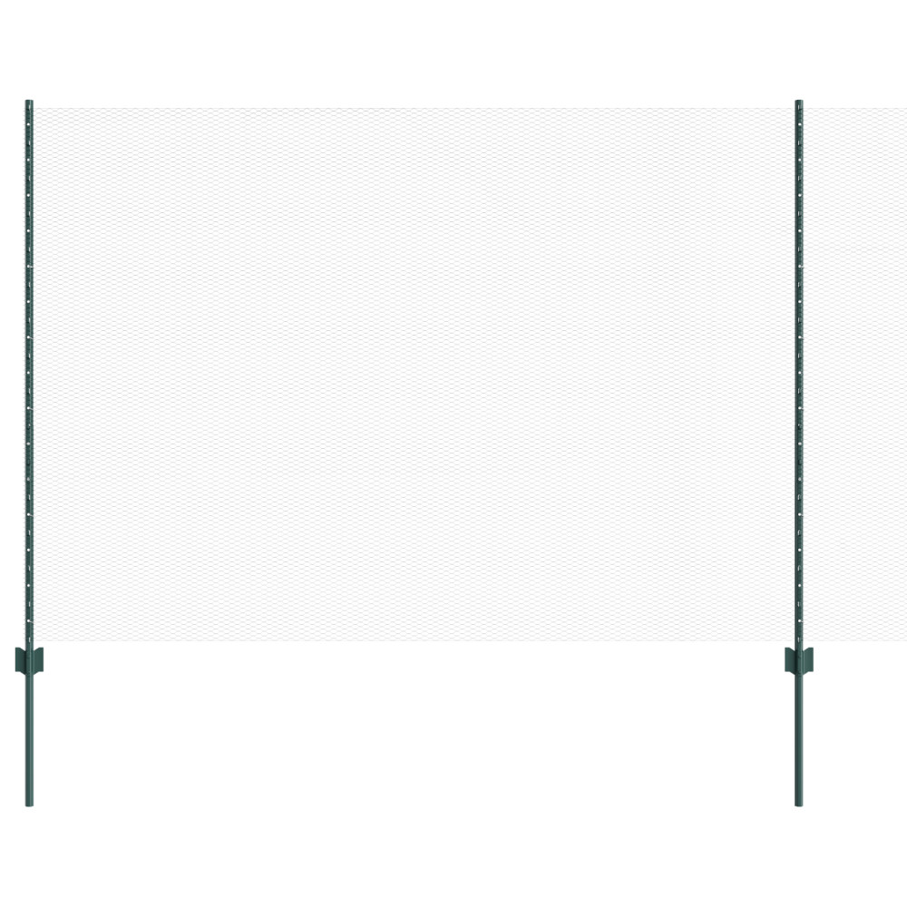 Produktbild för Utomhus hexagonal stängsel med stolpe 10 x 1,6 m Grön Mesh
