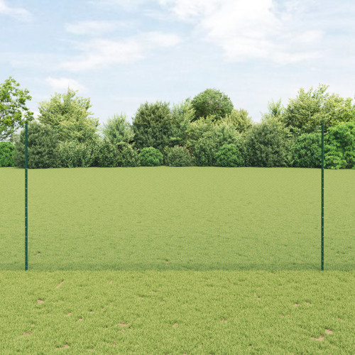 vidaXL Svetsat trådstängsel 10 x 1,6 m (B x H) PVC-belagda stål Grön
