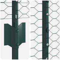 Produktbild för Utomhus hexagonal stängsel med stolpe 10 x 1,6 m Grön Mesh