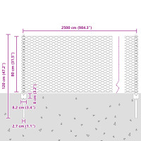 Produktbild för Utomhus hexagonal stängsel med stolpe 25 x 0,8 m Grön Mesh