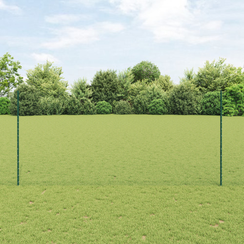 vidaXL Utomhus hexagonal stängsel med stolpe 25 x 1,4 m Grön Mesh