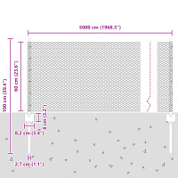 Produktbild för Utomhus hexagonal stängsel med stolpe 50 x 0,6 m Grön Mesh
