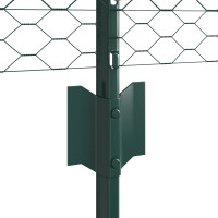 Produktbild för Utomhus hexagonal stängsel med stolpe 100 x 0,6 m Grön Mesh