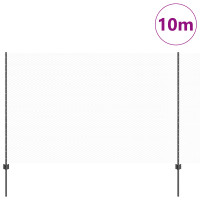 Produktbild för Utomhus hexagonal stängsel med stolpe 10 x 1,5 m Grå Mesh