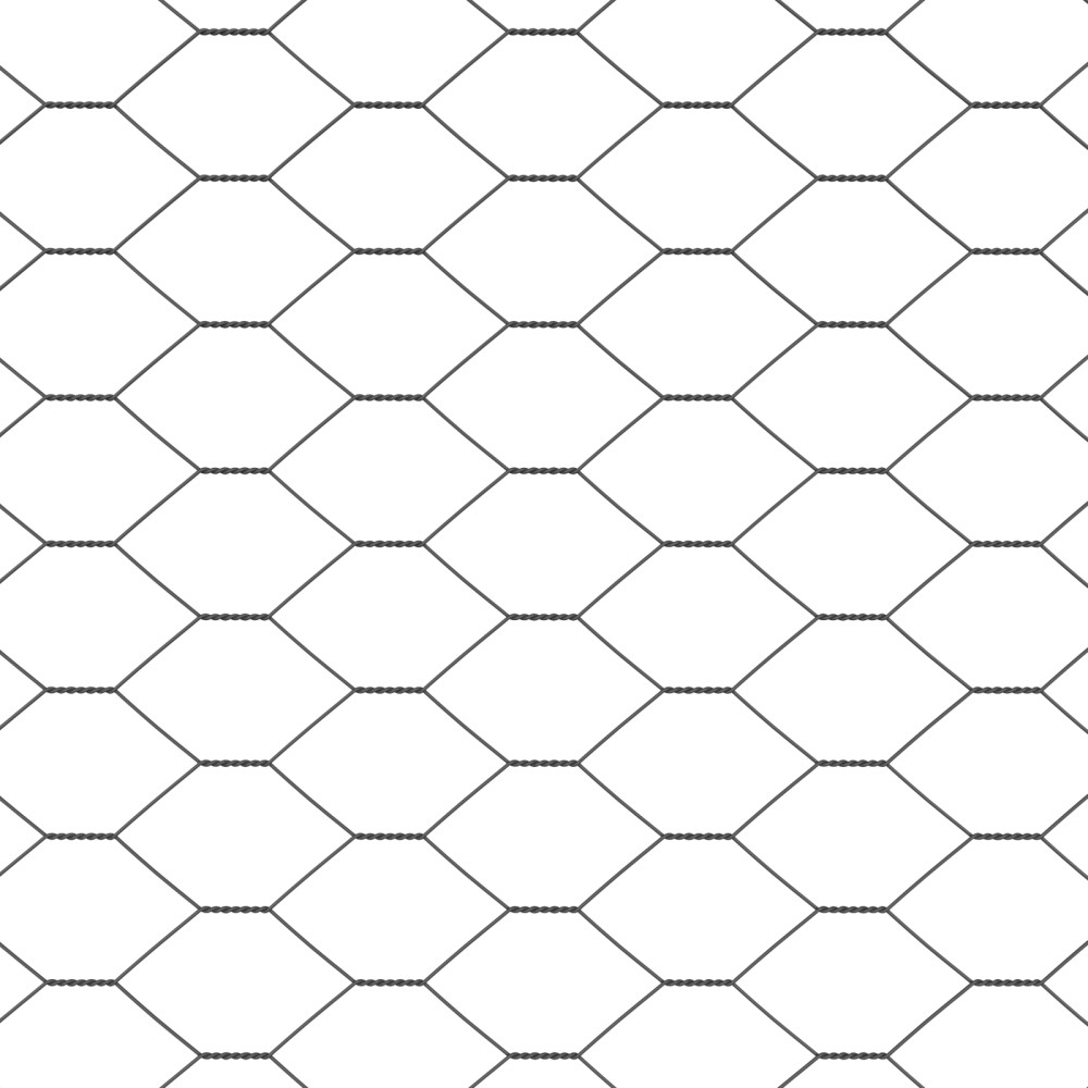 Produktbild för Utomhus hexagonal stängsel med stolpe 50 x 0,8 m Grå Mesh