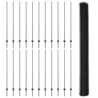 Produktbild för Utomhus hexagonal stängsel med stolpe 50 x 1,5 m Grå Mesh