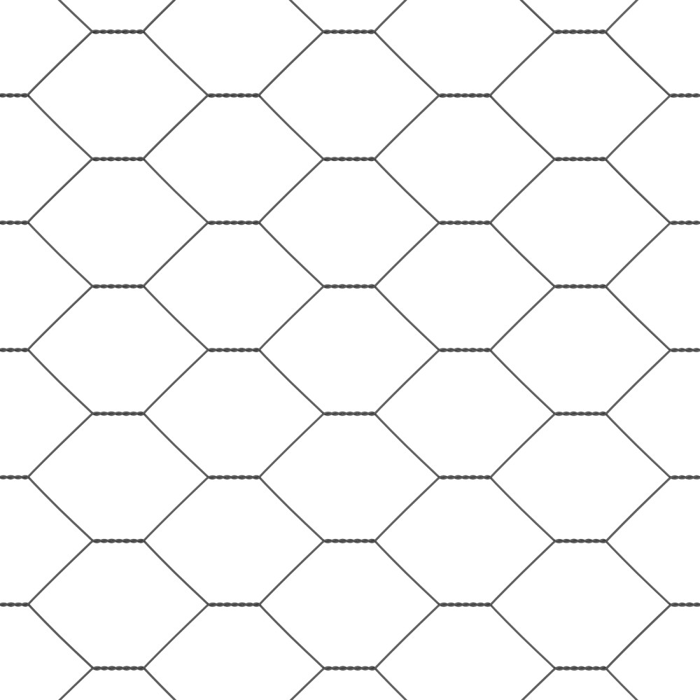 Produktbild för Utomhus hexagonal stängsel med stolpe 100 x 1,4 m Grå Mesh