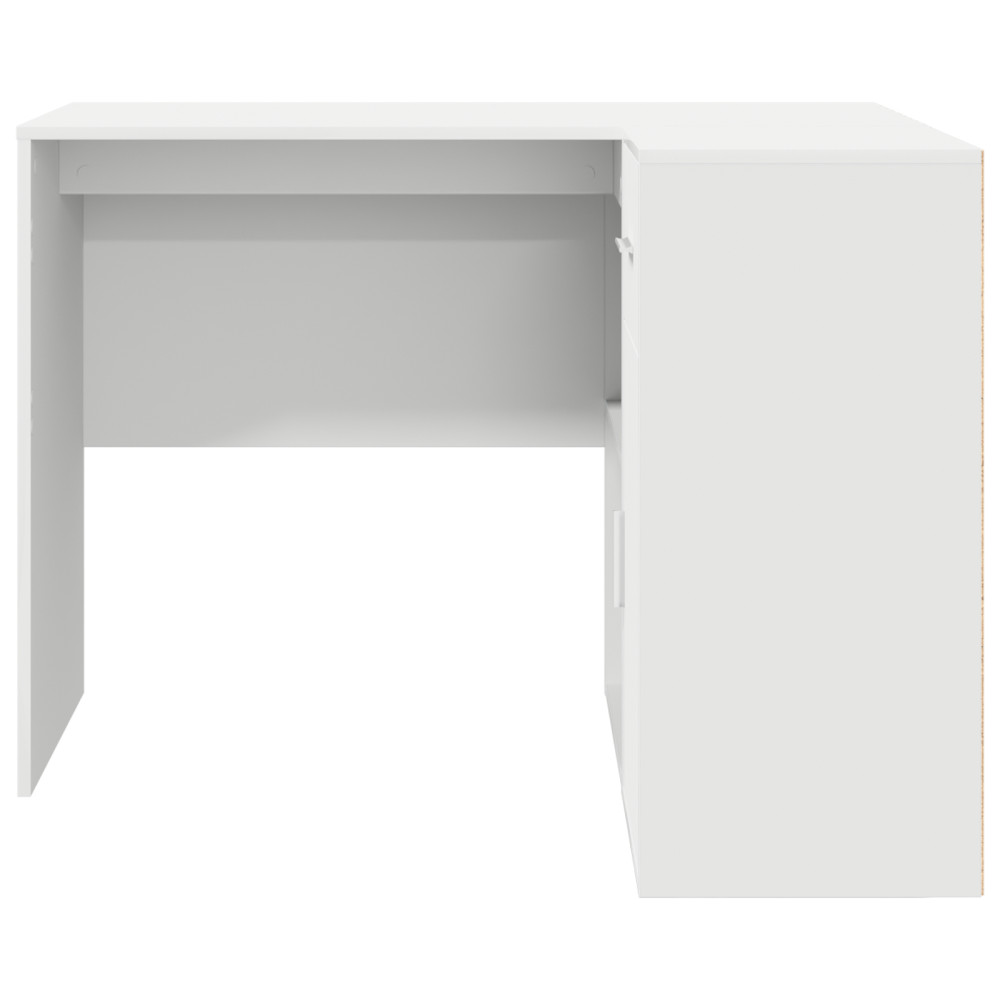 Produktbild för Hörnskrivbord med låda Vit 102 x 88 x 75 cm
