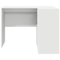 Produktbild för Hörnskrivbord med låda Vit 102 x 88 x 75 cm
