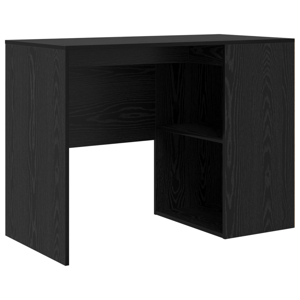 Produktbild för Hörnskrivbord med låda Svart Ek 102 x 88 x 75 cm