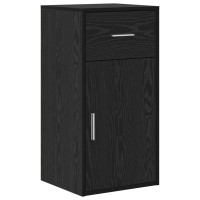Produktbild för Hörnskrivbord med låda Svart Ek 102 x 88 x 75 cm