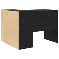 Produktbild för Hörnskrivbord med låda Svart Ek 102 x 88 x 75 cm