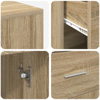 Produktbild för Hörnskrivbord med låda Sonoma-ek 102 x 88 x 75 cm