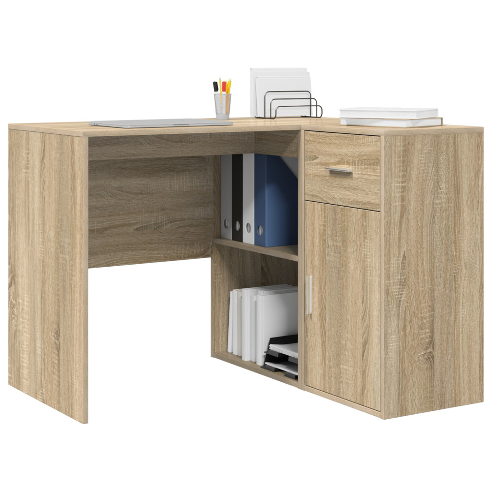 Produktbild för Hörnskrivbord med låda Sonoma-ek 102 x 88 x 75 cm