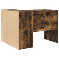 Produktbild för Hörnskrivbord med låda Rökt ek 102 x 88 x 75 cm