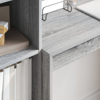 Produktbild för Skrivbord med låda med hylla med lagring 2 pcs Grå Sonoma