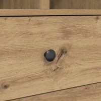 Produktbild för Skrivbord med låda med hylla med lagring 2 pcs Artisan Ek