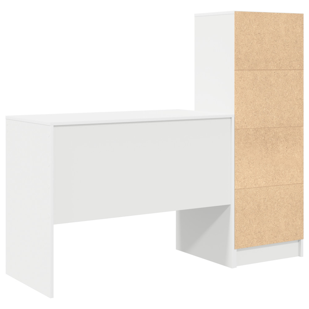 Produktbild för Skrivbord med låda 2 pcs Vit