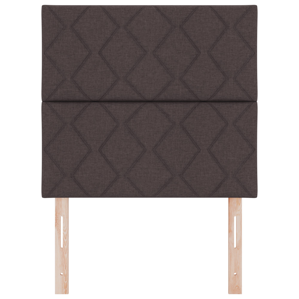 Produktbild för Huvudgavel Mörkbrun 100 cm tyg