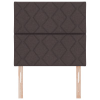 Produktbild för Huvudgavel Mörkbrun 100 cm tyg