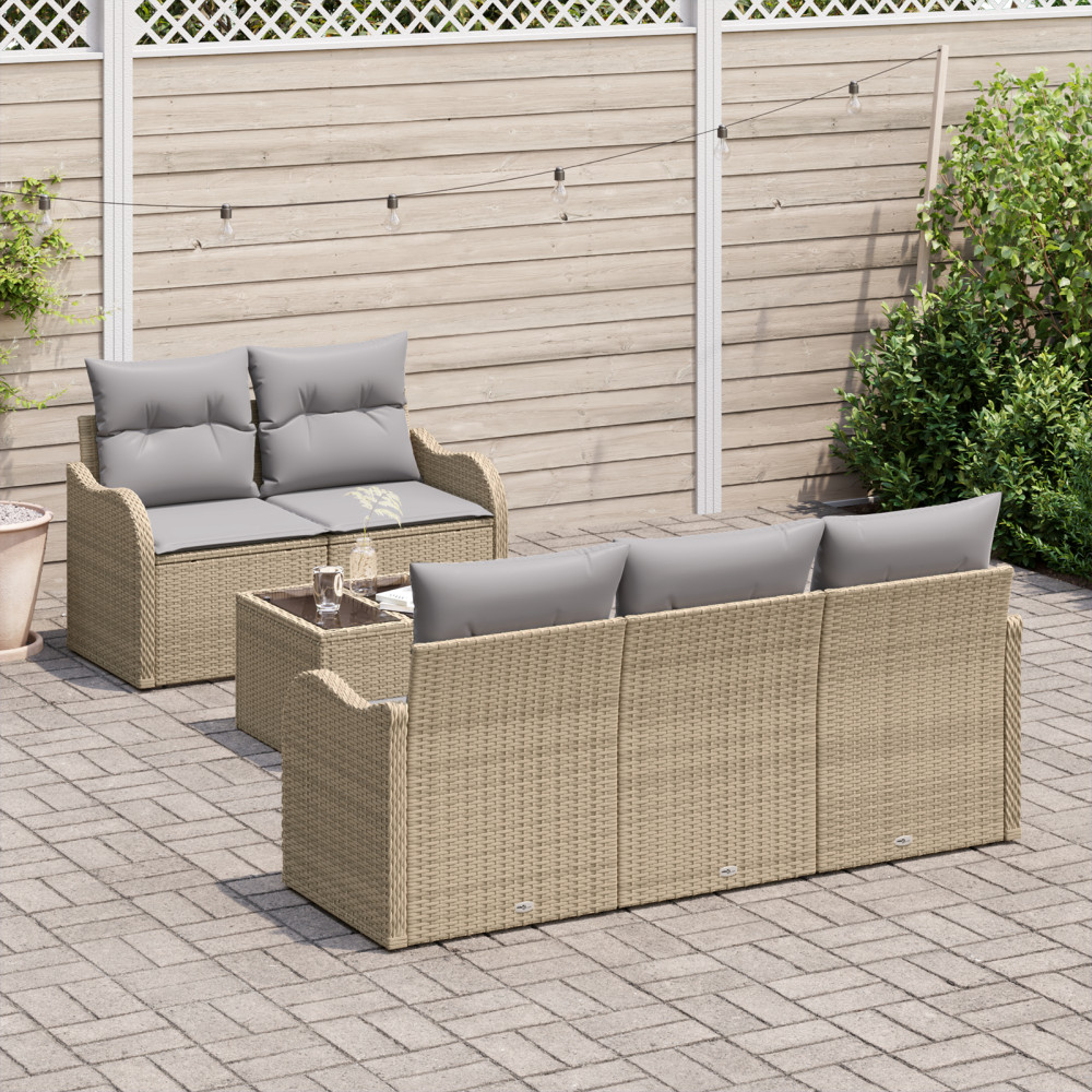 Produktbild för Trädgårdsoffset Beige konstrotting