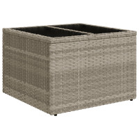 Produktbild för Trädgårdsoffset med kudde 9 pcs Ljusgrå Poly rattan