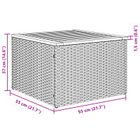 Produktbild för Trädgårdsoffset med kudde 6 pcs Svart konstrotting