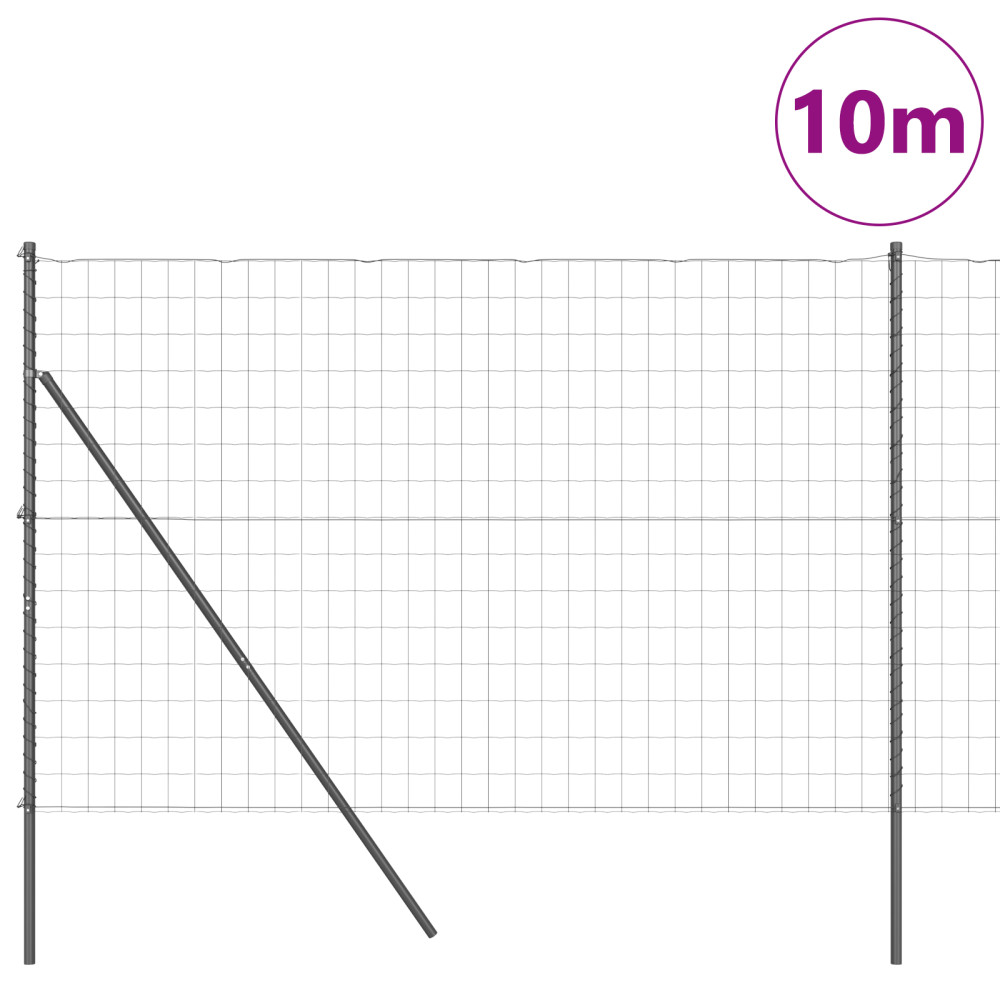 Produktbild för Utomhus Euro Zaorlarsgränd 10 x 1,5 m PVC-belagda stål Grå Mesh