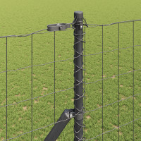 Produktbild för Utomhus Euro Zaorlarsgränd 10 x 1,5 m PVC-belagda stål Grå Mesh