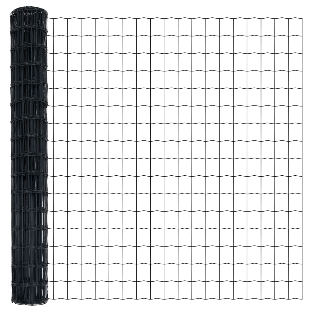 Produktbild för Utomhus Euro Zaorlarsgränd 10 x 1,5 m PVC-belagda stål Grå Mesh