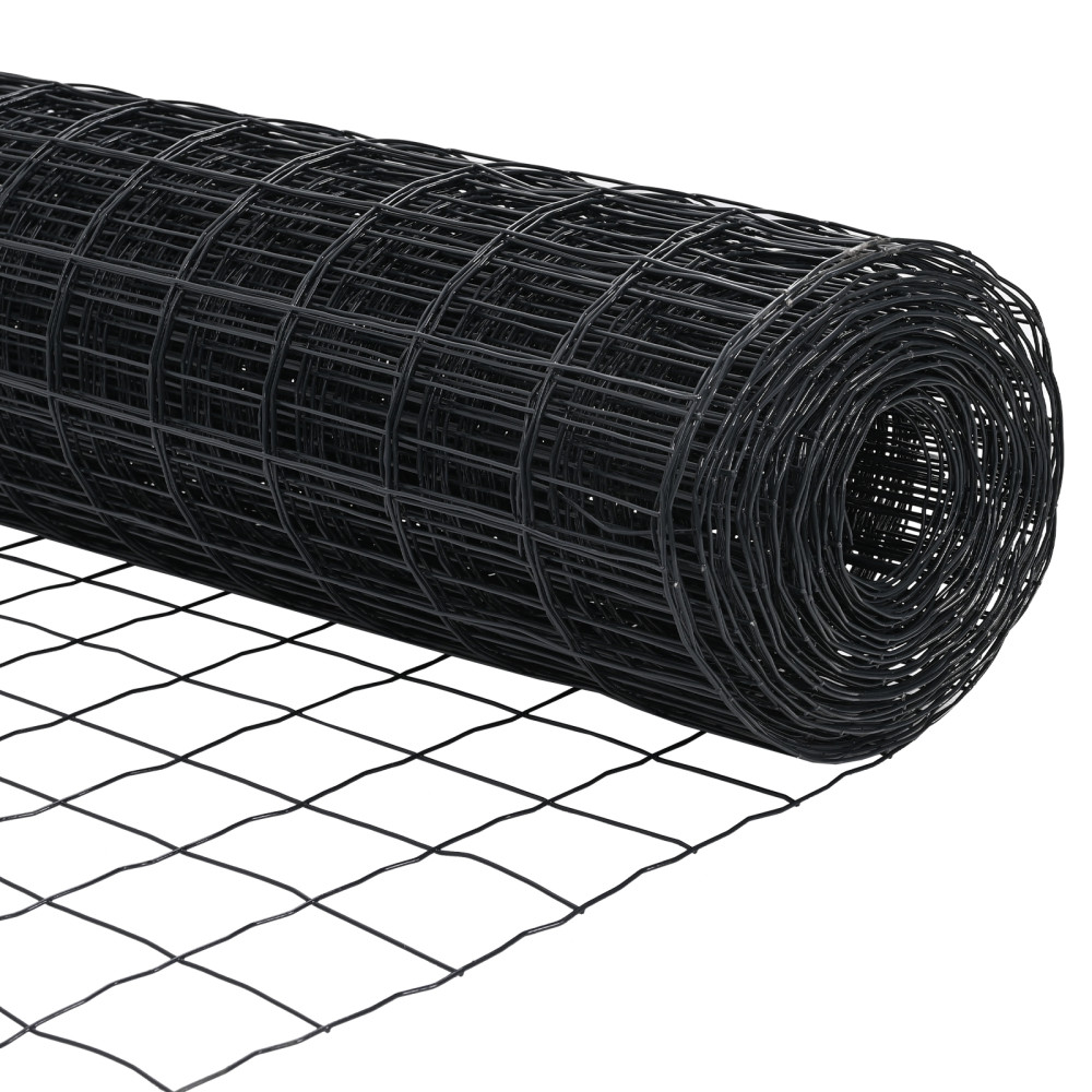 Produktbild för Utomhus Euro Zaorlarsgränd 25 x 0,6 m PVC-belagda stål Grå Mesh