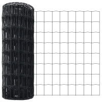 Produktbild för Utomhus Euro Zaorlarsgränd 25 x 0,6 m PVC-belagda stål Grå Mesh