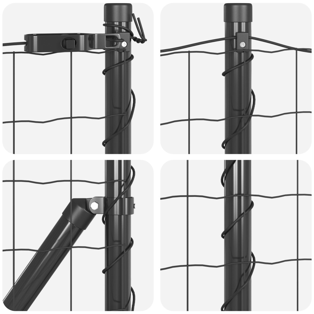 Produktbild för Utomhus Euro Zaorlarsgränd 50 x 0,4 m PVC-belagda stål Grå Mesh