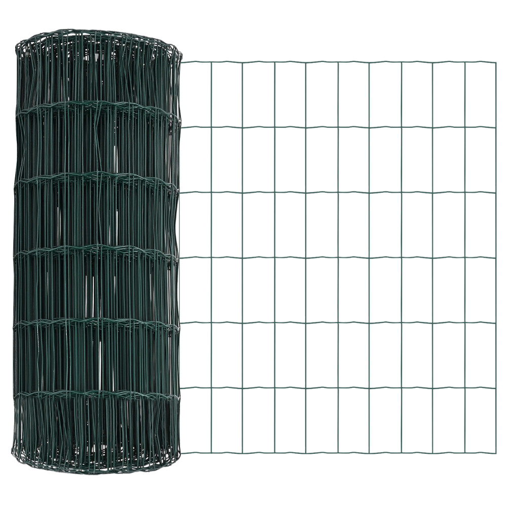 Produktbild för Utomhus Euro Stängsel med Spikar 10 x 0,6 m PVC-belagda stål
