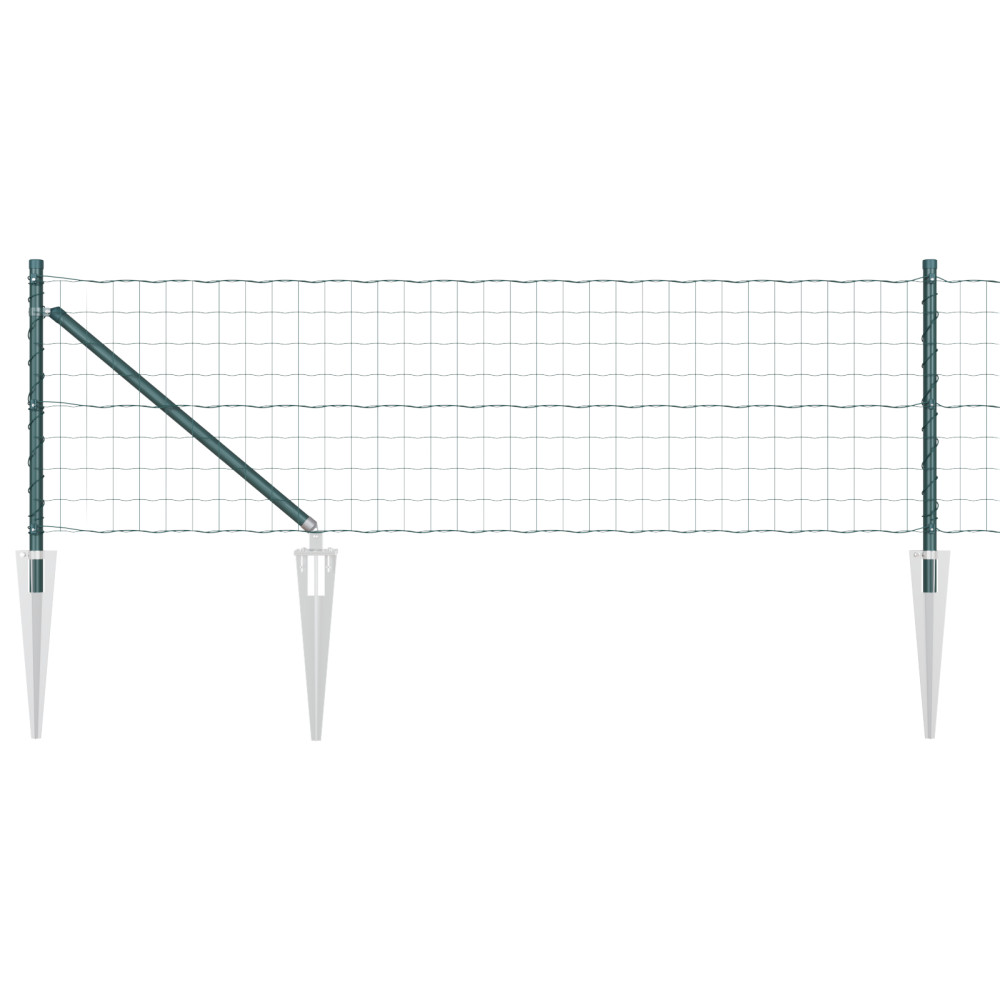 Produktbild för Utomhus Euro Stängsel med Spikar 50 x 0,6 m PVC-belagda stål