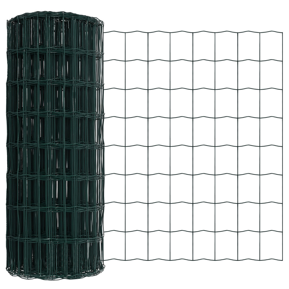 Produktbild för Utomhus Euro Stängsel med Spikar 50 x 0,6 m PVC-belagda stål