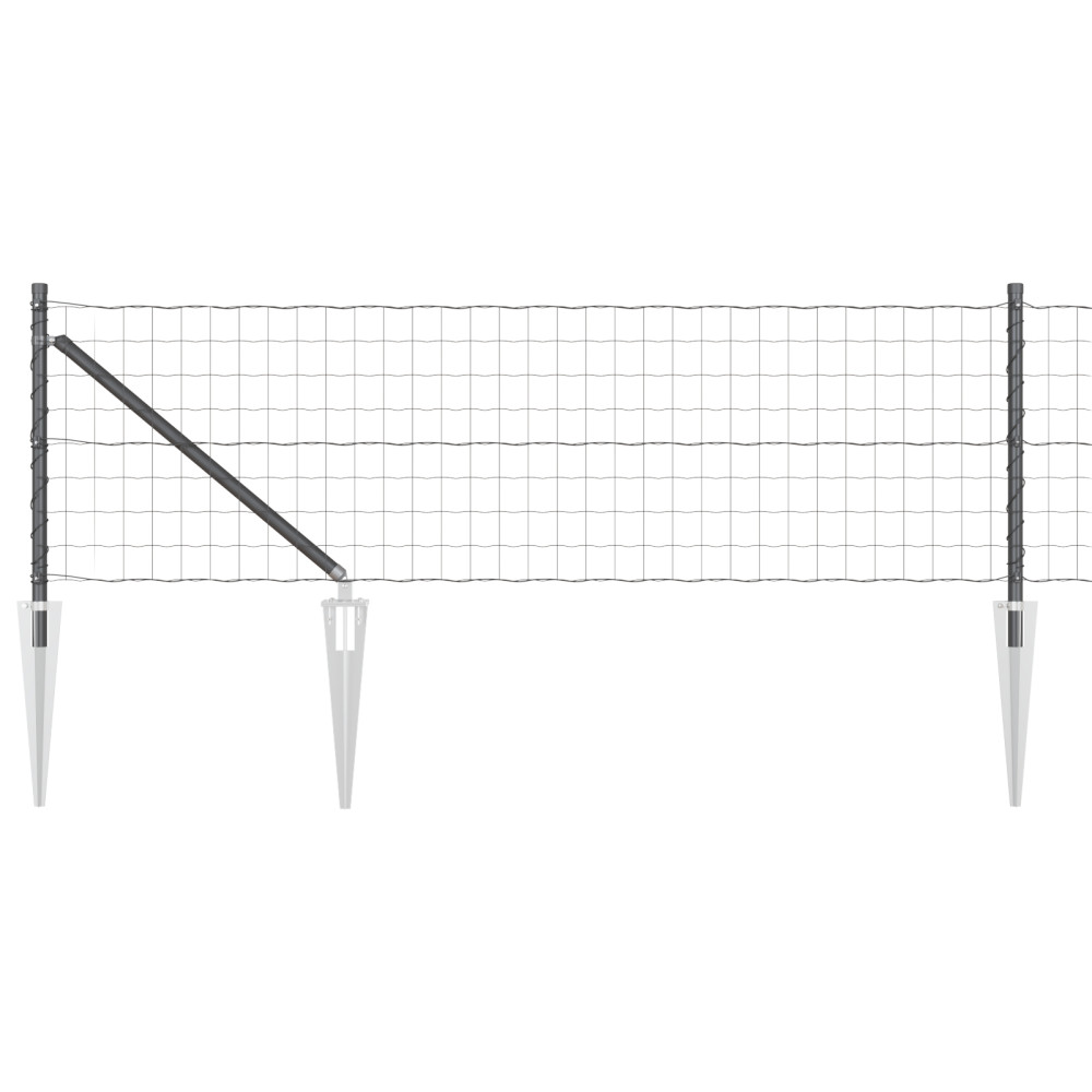 Produktbild för Svetsat trådgalleri med piggar 50 x 0,4 m (B x H)