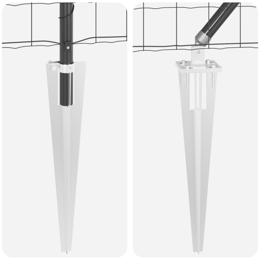 Produktbild för Svetsat trådgalleri med piggar 50 x 0,4 m (B x H)