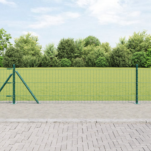 vidaXL Svetsat Stålstaket med Betongbas 50 x 0,4 m (B x H)