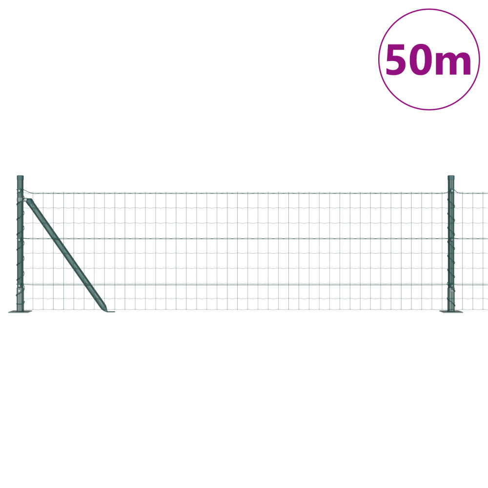 Produktbild för Svetsat Stålstaket med Betongbas 50 x 0,4 m (B x H)