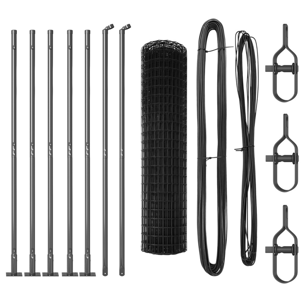 Produktbild för Svetsat Stålstaket med Betongbas 10 x 1 m (B x H)