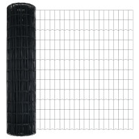 Produktbild för Svetsat Stålstaket med Betongbas 10 x 1 m (B x H)