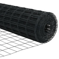 Produktbild för Svetsat Stålstaket med Betongbas 10 x 1,6 m (B x H)