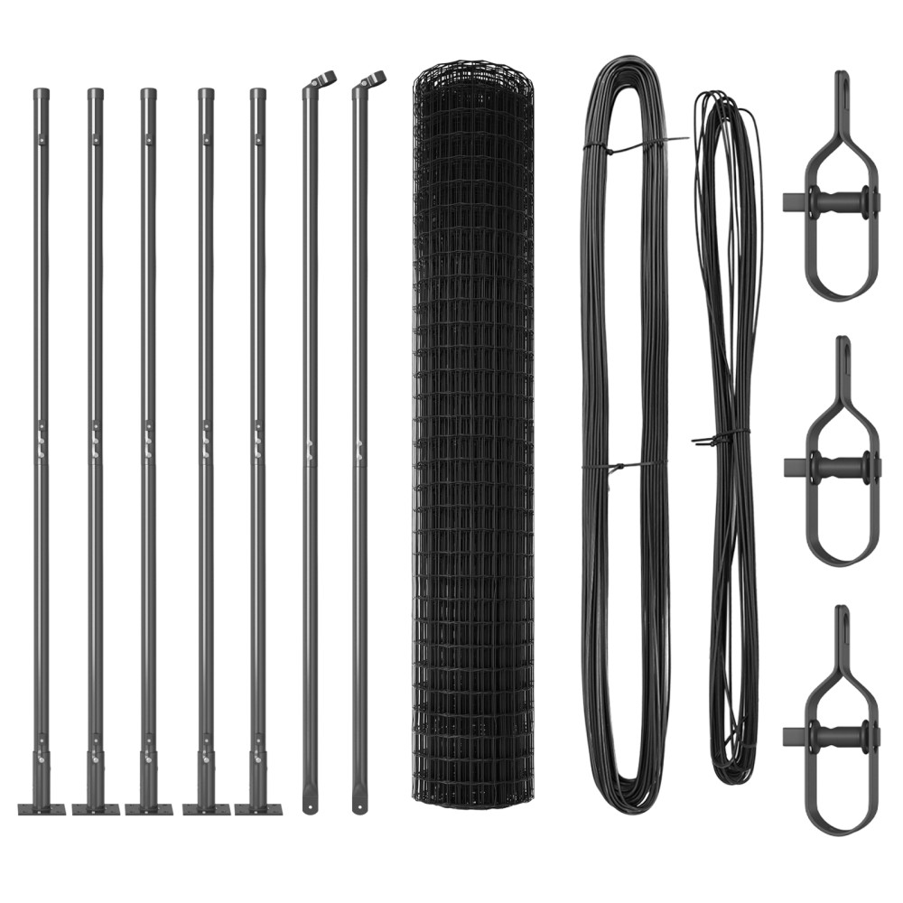 Produktbild för Svetsat Stålstaket med Betongbas 10 x 1,6 m (B x H)