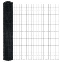 Produktbild för Svetsat Stålstaket med Betongbas 10 x 1,6 m (B x H)