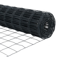 Produktbild för Utomhus Euro Staket med Betongbas 10 x 1,5 m PVC-belagda stål