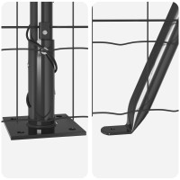 Produktbild för Utomhus Euro Staket med Betongbas 10 x 1,5 m PVC-belagda stål