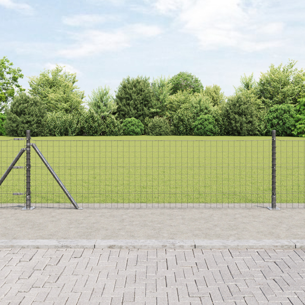 Produktbild för Svetsat Stålstaket med Betongbas 50 x 0,6 m (B x H)